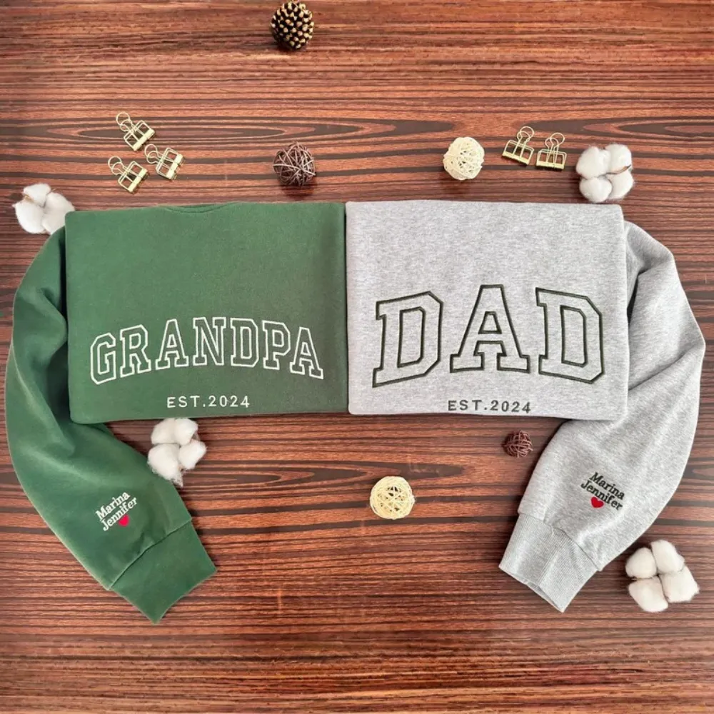 Vintage Embroidered Dad Sweatshirt EST-2024