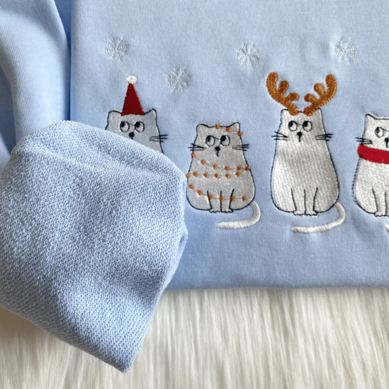 Cute Snowman Vintage Embroidered Sweatshirt