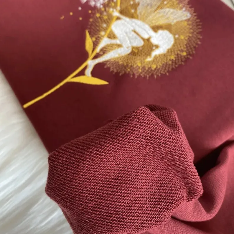 Fairy Flower Bling Embroidered Sweatshirt