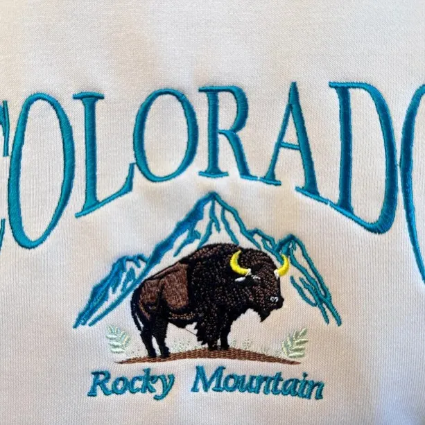 Colorado Rocky Mountain Embroidered Sweatshirt