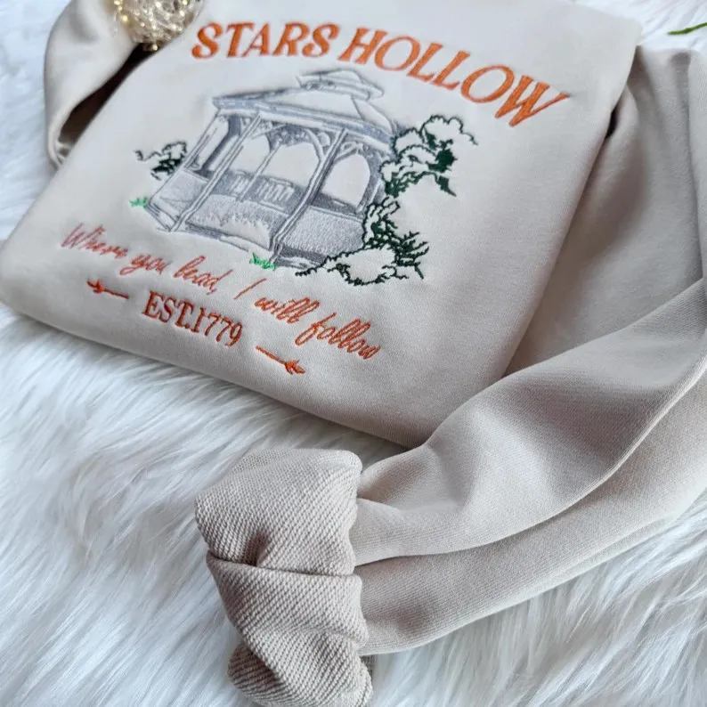 Stars Hollow Vintage Embroidered Sweatshirt EST 1779