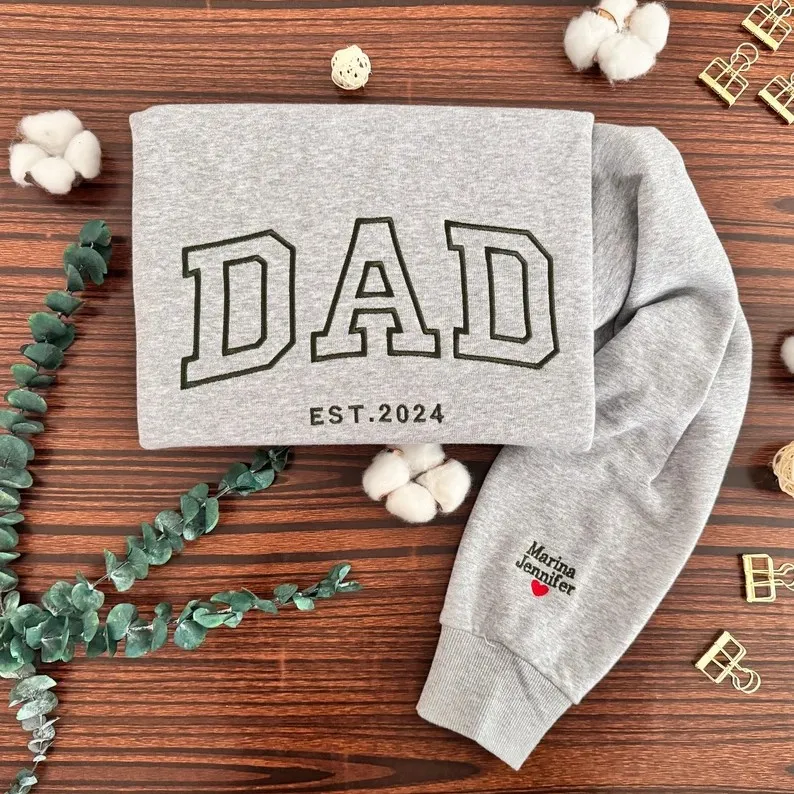Vintage Embroidered Dad Sweatshirt EST-2024