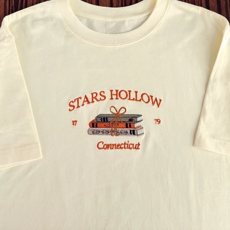 Stars Hollow Connecticut Embroidered T-Shirt