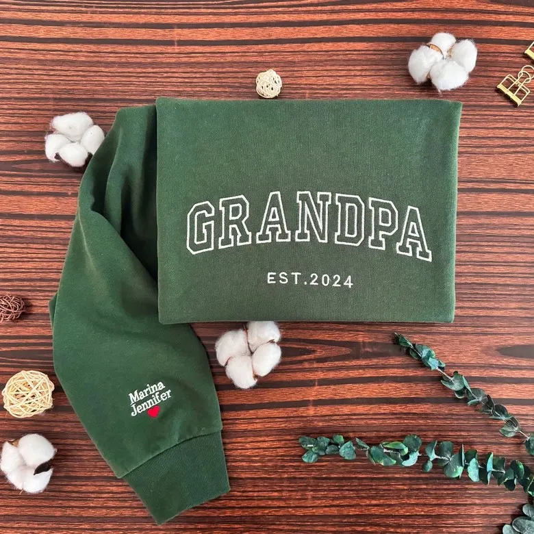 Vintage Embroidered Dad Sweatshirt EST-2024