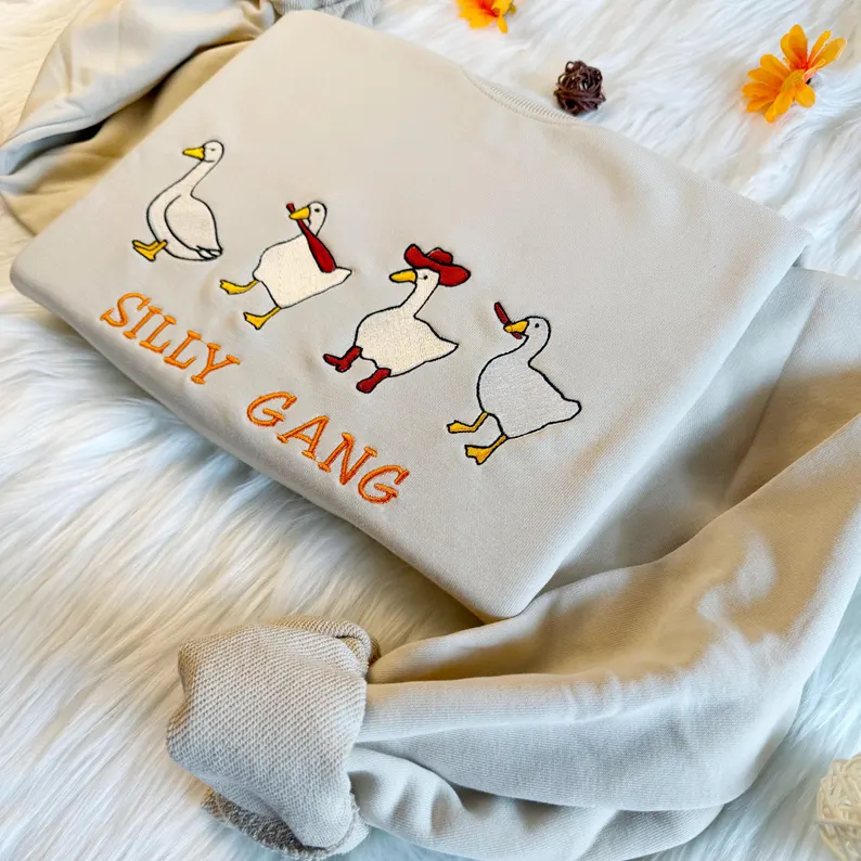Silly Gang Duck Embroidered Sweatshirt