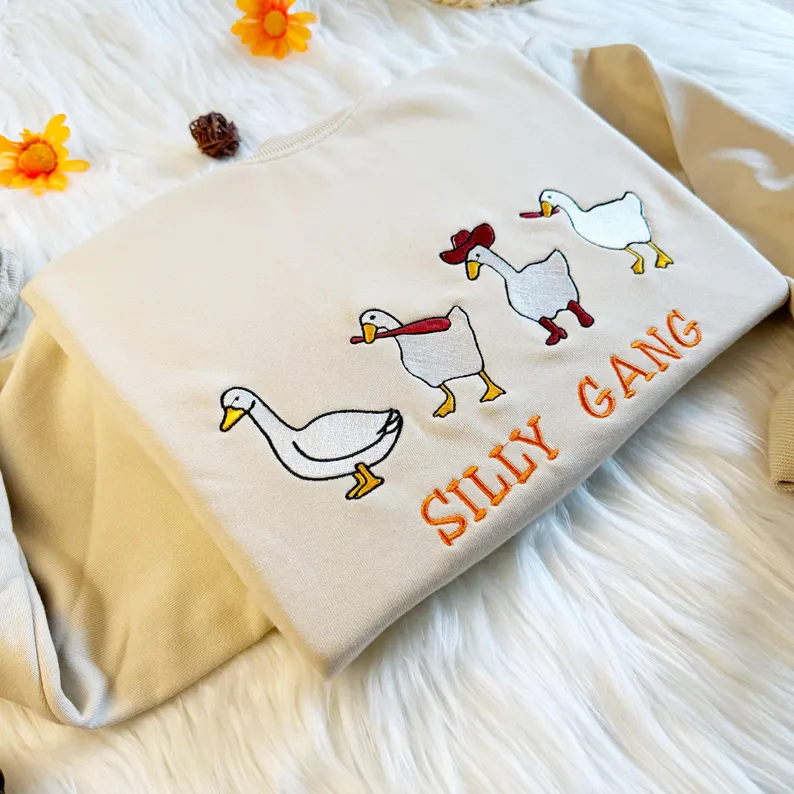 Silly Gang Duck Embroidered Sweatshirt